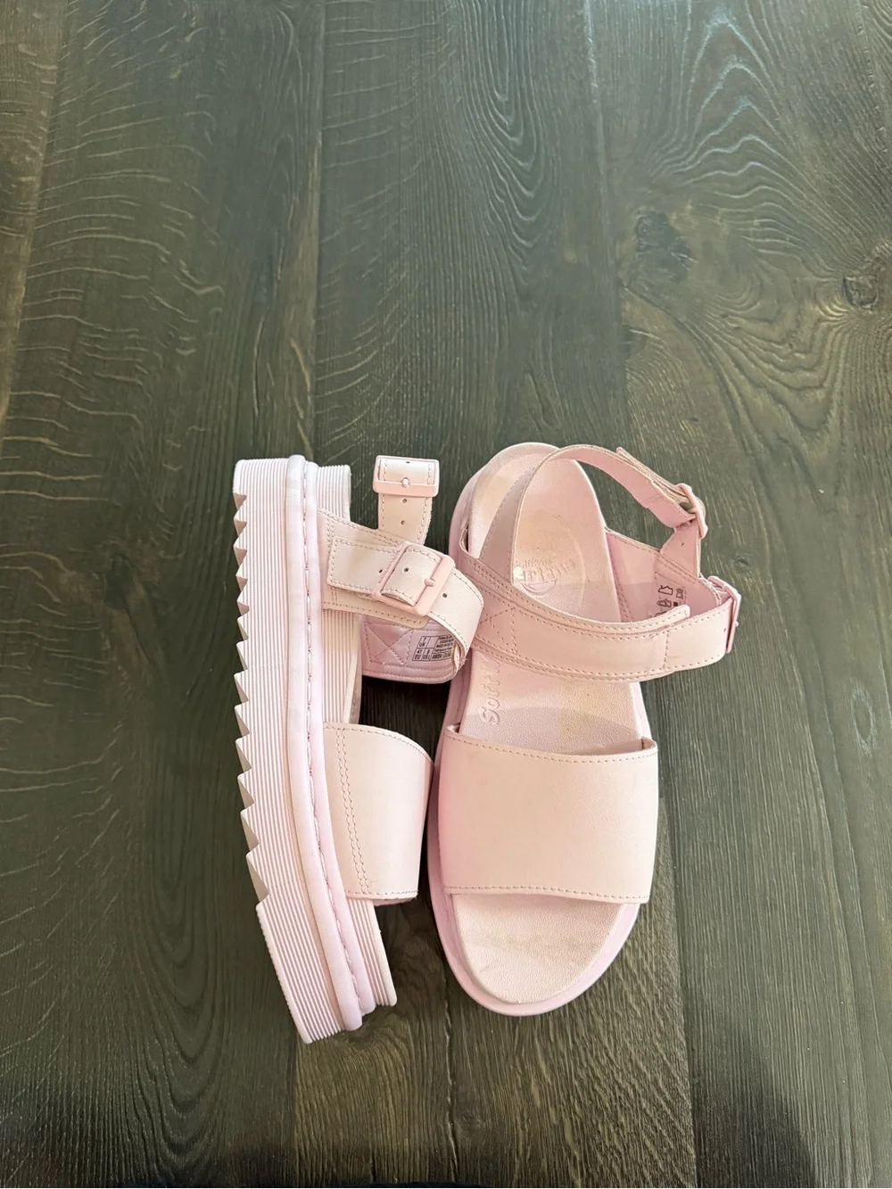 Dr. Martens Voss pink platform sandals
